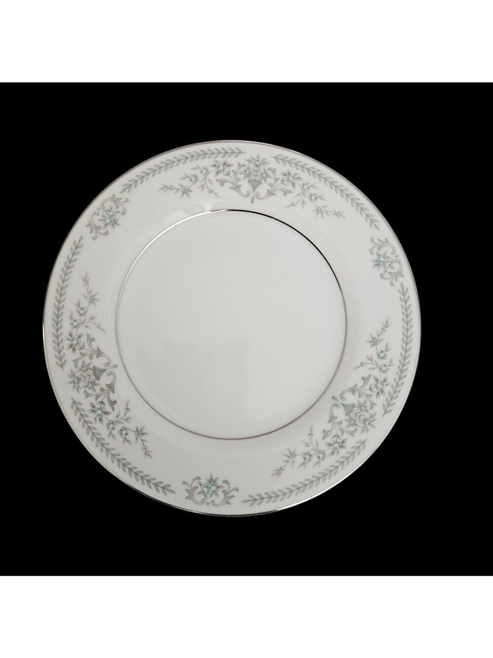 Rose China Brenda 3801 Bread Plates Set of 2 Gray Floral Japan